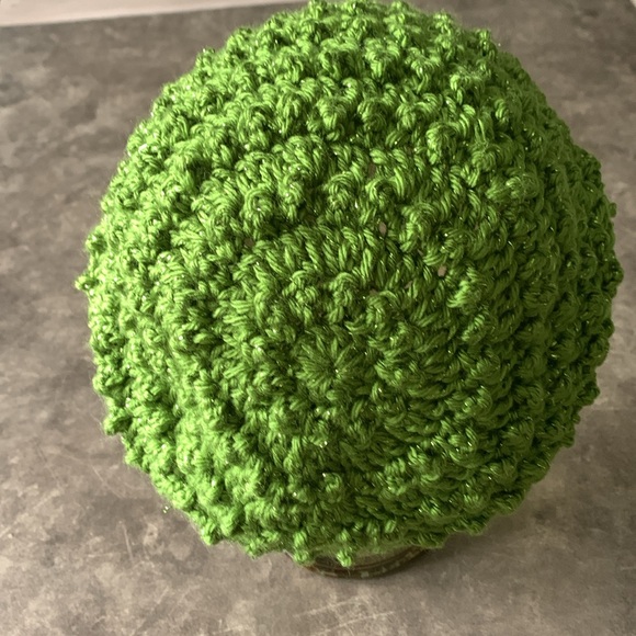 Hand Crocheted Women's Beanie & Wrist Warmers - Picture 10 of 13